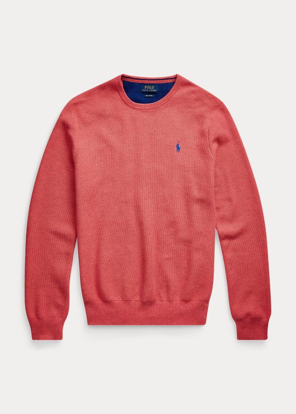 Polo Ralph Lauren Cotton Crewneck Striktrøje Herre Danmark (XUFKR1358)